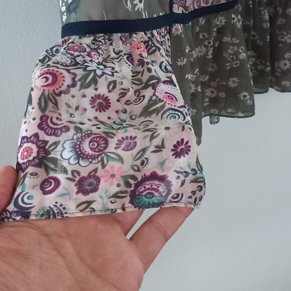 JUICY COUTURE boho floral peasant prairie granny mini dress - Picture 7 of 12